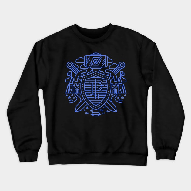 Human — Race Crest (color) Crewneck Sweatshirt by dcmjs